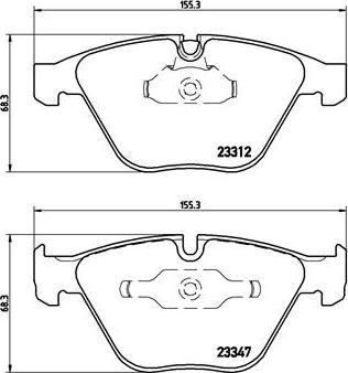 Brembo P 06 046 - Kit de plaquettes de frein, frein à disque cwaw.fr