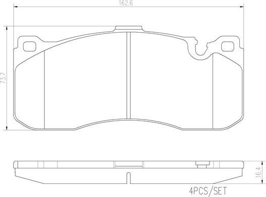 Brembo P06041N - Kit de plaquettes de frein, frein à disque cwaw.fr