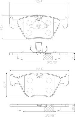 Brembo P06043N - Kit de plaquettes de frein, frein à disque cwaw.fr