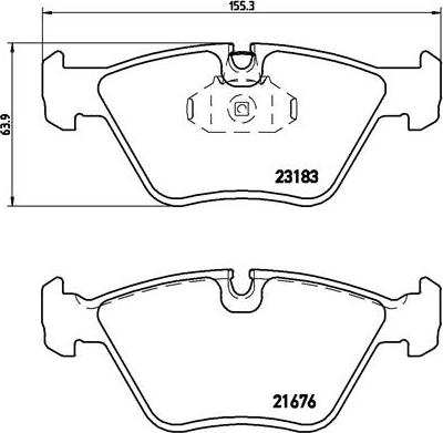 Brembo P 06 043 - Kit de plaquettes de frein, frein à disque cwaw.fr