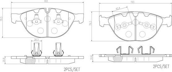 Brembo P06047N - Kit de plaquettes de frein, frein à disque cwaw.fr