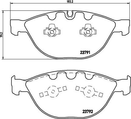 Brembo P 06 047 - Kit de plaquettes de frein, frein à disque cwaw.fr