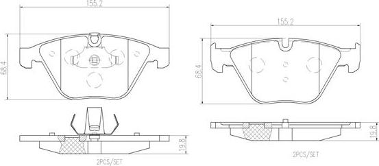 Brembo P06054N - Kit de plaquettes de frein, frein à disque cwaw.fr