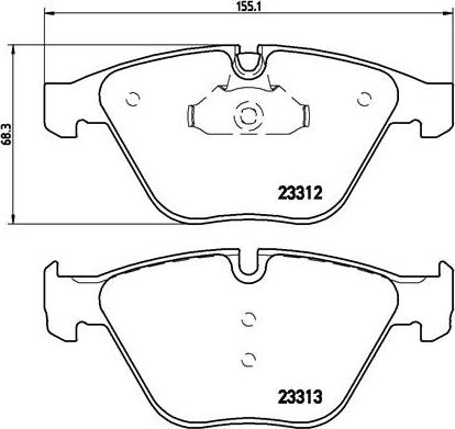 Brembo P 06 054X - Kit de plaquettes de frein, frein à disque cwaw.fr