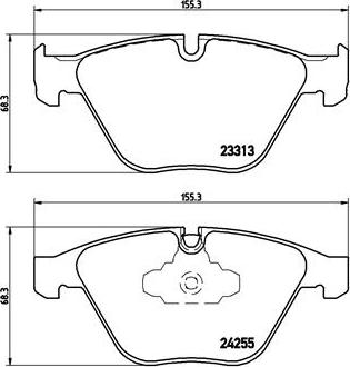 Brembo P 06 055X - Kit de plaquettes de frein, frein à disque cwaw.fr