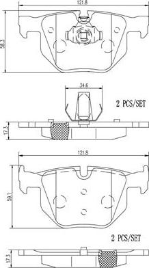 Brembo P06056N - Kit de plaquettes de frein, frein à disque cwaw.fr