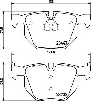 Brembo P 06 056 - Kit de plaquettes de frein, frein à disque cwaw.fr