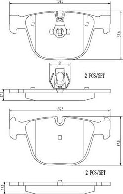 Brembo P06050N - Kit de plaquettes de frein, frein à disque cwaw.fr