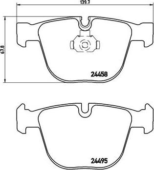 Brembo P 06 050 - Kit de plaquettes de frein, frein à disque cwaw.fr