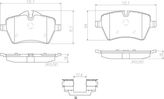 Brembo P06051N - Kit de plaquettes de frein, frein à disque cwaw.fr