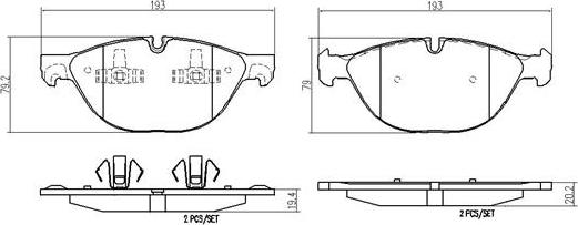 Brembo P06058N - Kit de plaquettes de frein, frein à disque cwaw.fr