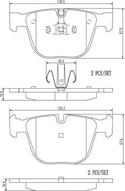 Brembo P06053N - Kit de plaquettes de frein, frein à disque cwaw.fr