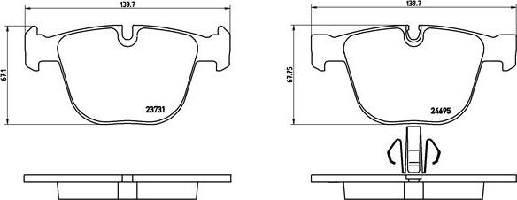 Brembo P 06 053 - Kit de plaquettes de frein, frein à disque cwaw.fr