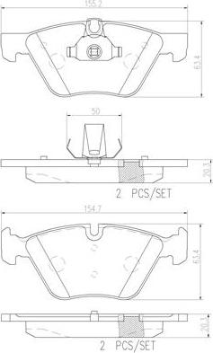 Brembo P06057N - Kit de plaquettes de frein, frein à disque cwaw.fr