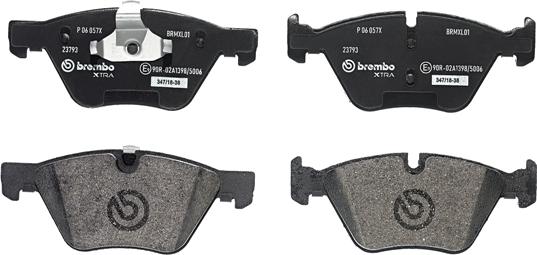 Brembo P 06 057X - Kit de plaquettes de frein, frein à disque cwaw.fr