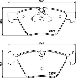 Brembo P 06 057X - Kit de plaquettes de frein, frein à disque cwaw.fr