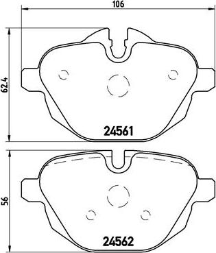 Brembo P 06 064X - Kit de plaquettes de frein, frein à disque cwaw.fr