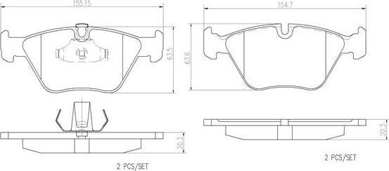 Brembo P06065N - Kit de plaquettes de frein, frein à disque cwaw.fr