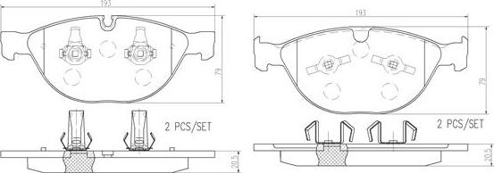 Brembo P06066N - Kit de plaquettes de frein, frein à disque cwaw.fr