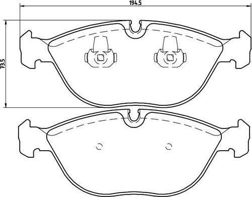 Brembo P 06 019 - Kit de plaquettes de frein, frein à disque cwaw.fr