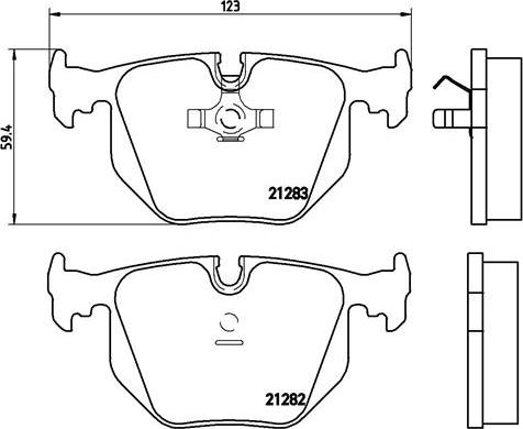 Brembo P 06 016 - Kit de plaquettes de frein, frein à disque cwaw.fr