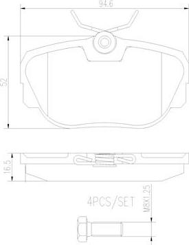 Brembo P06010N - Kit de plaquettes de frein, frein à disque cwaw.fr