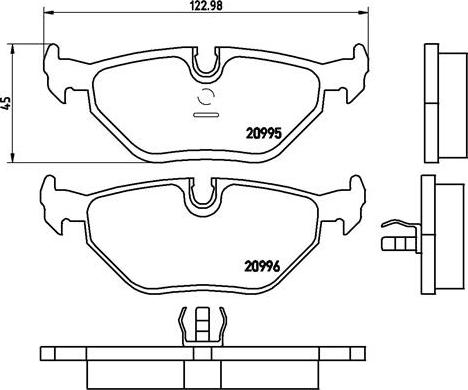 Brembo P 06 011 - Kit de plaquettes de frein, frein à disque cwaw.fr