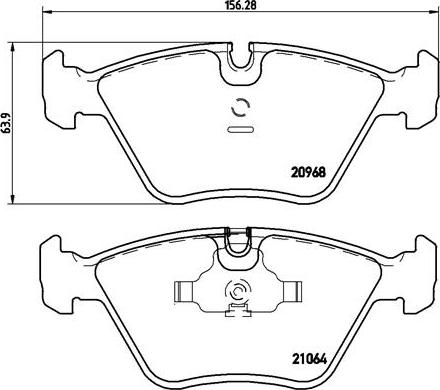 Brembo P 06 012 - Kit de plaquettes de frein, frein à disque cwaw.fr