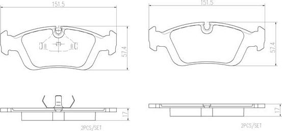 Brembo P06089N - Kit de plaquettes de frein, frein à disque cwaw.fr