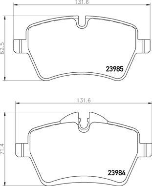 Brembo P 06 086 - Kit de plaquettes de frein, frein à disque cwaw.fr