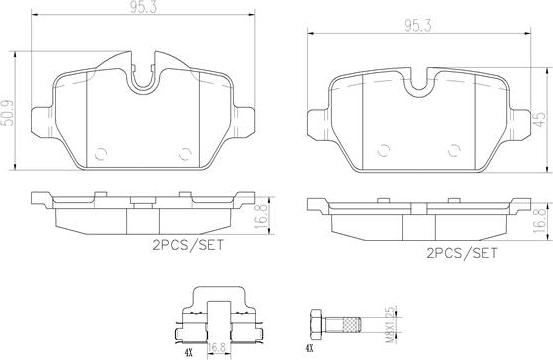 Brembo P06080N - Kit de plaquettes de frein, frein à disque cwaw.fr