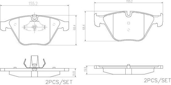 Brembo P06081N - Kit de plaquettes de frein, frein à disque cwaw.fr