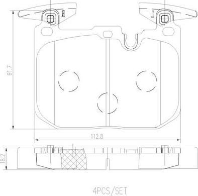 Brembo P06088N - Kit de plaquettes de frein, frein à disque cwaw.fr