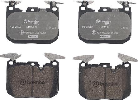 Brembo P 06 088X - Kit de plaquettes de frein, frein à disque cwaw.fr