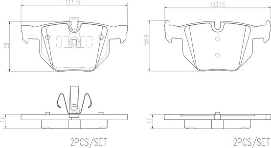 Brembo P06039N - Kit de plaquettes de frein, frein à disque cwaw.fr