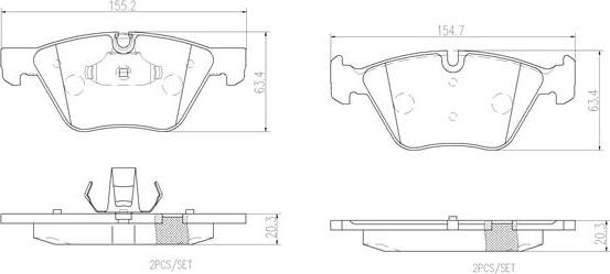 Brembo P06036N - Kit de plaquettes de frein, frein à disque cwaw.fr