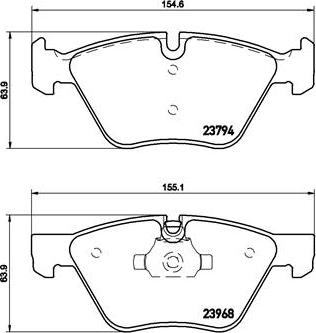 Brembo P 06 036X - Kit de plaquettes de frein, frein à disque cwaw.fr