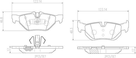 Brembo P06038N - Kit de plaquettes de frein, frein à disque cwaw.fr