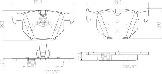 Brembo P06033N - Kit de plaquettes de frein, frein à disque cwaw.fr