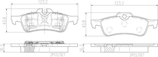 Brembo P06032N - Kit de plaquettes de frein, frein à disque cwaw.fr