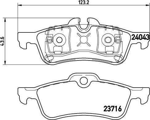 Brembo P 06 032 - Kit de plaquettes de frein, frein à disque cwaw.fr