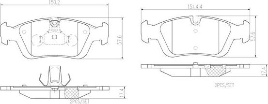 Brembo P06024N - Kit de plaquettes de frein, frein à disque cwaw.fr