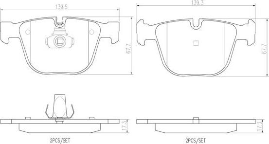 Brembo P06026N - Kit de plaquettes de frein, frein à disque cwaw.fr