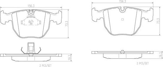 Brembo P06021N - Kit de plaquettes de frein, frein à disque cwaw.fr