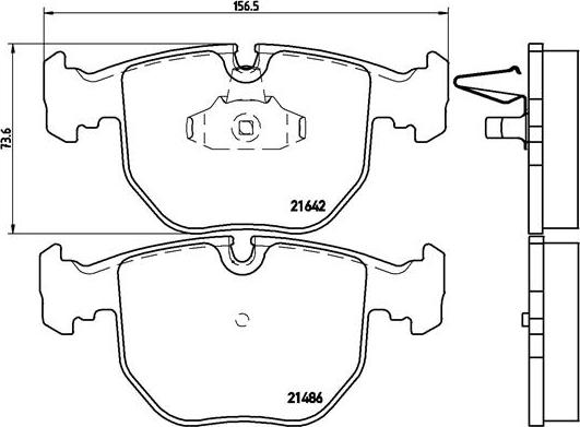 Brembo P 06 021 - Kit de plaquettes de frein, frein à disque cwaw.fr