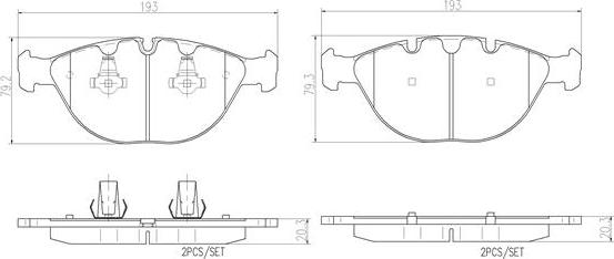 Brembo P06028N - Kit de plaquettes de frein, frein à disque cwaw.fr