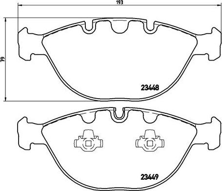 Brembo P 06 028 - Kit de plaquettes de frein, frein à disque cwaw.fr