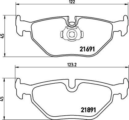 Brembo P 06 023 - Kit de plaquettes de frein, frein à disque cwaw.fr