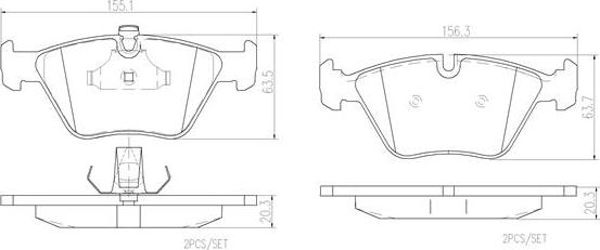 Brembo P06022N - Kit de plaquettes de frein, frein à disque cwaw.fr