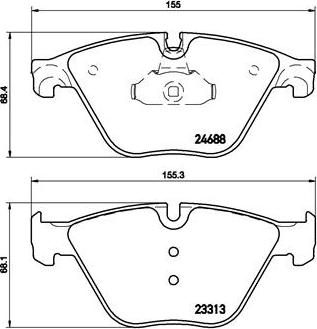 Brembo P 06 074 - Kit de plaquettes de frein, frein à disque cwaw.fr